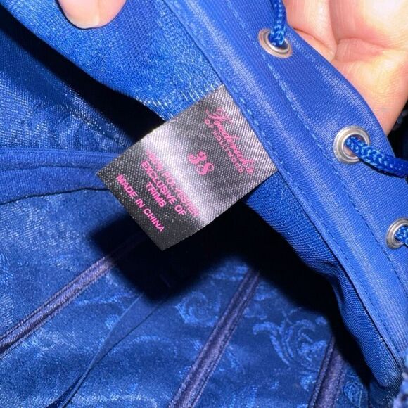 Frederick's Of Hollywood Royal Blue Sweetheart Dream Corset 38/L NWT - Picture 6 of 7